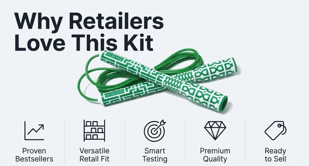 KSY Jump Rope Starter Pack (50 Units) | Commercial Grade Speed Ropes & Retail Bundle | 200%+ Margin Profit Center for Gym Owners